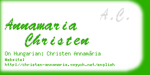 annamaria christen business card